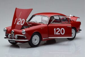 Alfa Romeo Giulietta SV #120 Mille Miglia 1956 Kyosho 1:18 08957A Metall – Bild 2 von 9