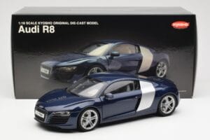 Audi R8 4.2 FSI V8 Blau Kyosho 1:18 09213BL Metall – Bild 8 von 8