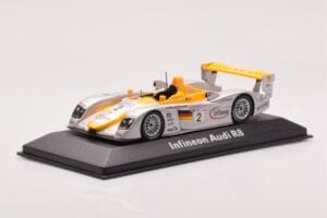 Audi R8 Infineon #2 Winner ALMS Petit Le Mans 2002 Minichamps 1:43 400021382 Metall – Bild 2 von 4