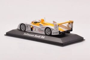 Audi R8 Infineon #2 Winner ALMS Petit Le Mans 2002 Minichamps 1:43 400021382 Metall – Bild 3 von 4