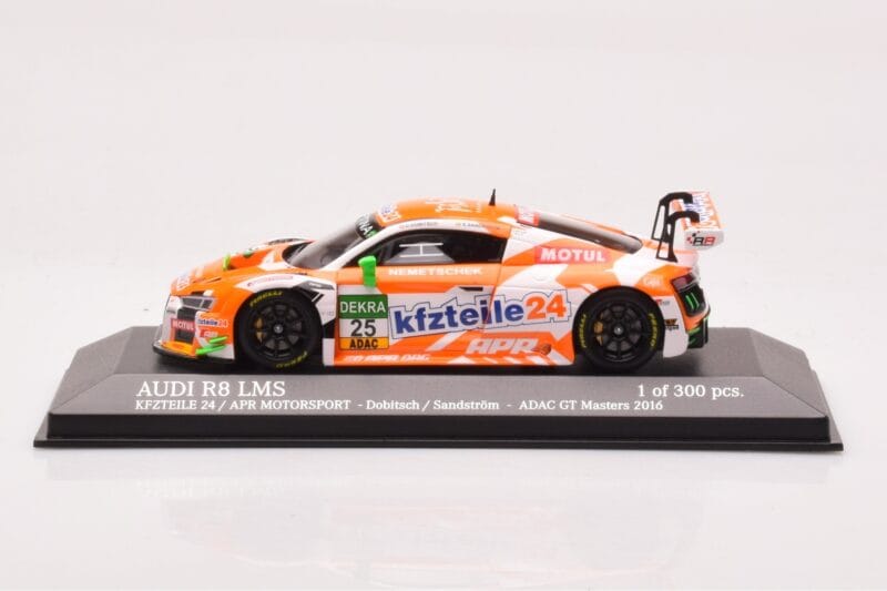 Audi R8 LMS #25 Kfzteile24 APR Motorsport F. Dobitsch / N. Sandstrom ADAC GT Masters 2016 Minichamps 1:43