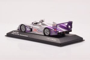 Audi R8 LMP900 #28 F. Biela / P. Kaffer / A. McNish 12 Hours of Sebring Winner 2004 Minichamps 1:43 4000412328 Metall – Bild 3 von 4