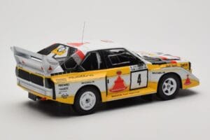 Audi Sport Quattro S1 E2 #4 S. Blomqvist / B. Cederberg Rally 1000 Lakes 1985 IXO 1:18 18RMC161A Metall – Bild 2 von 6