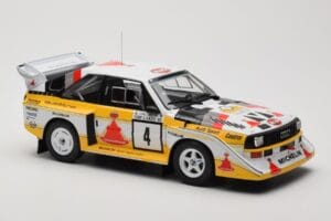 Audi Sport Quattro S1 E2 #4 S. Blomqvist / B. Cederberg Rally 1000 Lakes 1985 IXO 1:18 18RMC161A Metall – Bild 4 von 6