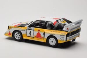 Audi Sport Quattro S1 E2 #4 S. Blomqvist / B. Cederberg Rally 1000 Lakes 1985 IXO 1:18 18RMC161A Metall – Bild 5 von 6