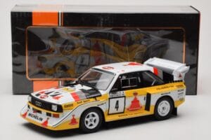 Audi Sport Quattro S1 E2 #4 S. Blomqvist / B. Cederberg Rally 1000 Lakes 1985 IXO 1:18 18RMC161A Metall – Bild 6 von 6