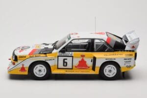 Audi Sport Quattro S1 E2 #6 H. Mikkola / A. Hertz Rally 1000 Lakes 1985 IXO 1:18 18RMC161B Metall – Bild 3 von 6