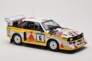 Audi Sport Quattro S1 E2 #6 H. Mikkola / A. Hertz Rally 1000 Lakes 1985 IXO 1:18 18RMC161B Metall – Bild 4 von 6