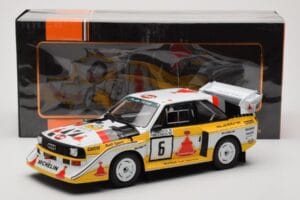Audi Sport Quattro S1 E2 #6 H. Mikkola / A. Hertz Rally 1000 Lakes 1985 IXO 1:18 18RMC161B Metall – Bild 6 von 6