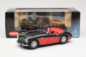 Austin-Healey 3000 Mk I Spider Schwarz Rot Kyosho 1:18 08141KR Metall – Bild 8 von 8