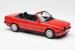 BMW 318i E30 Cabriolet Rot Norev 1:18 183210 Metall – Bild 4 von 6