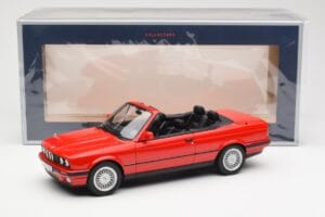 BMW 318i E30 Cabriolet Rot Norev 1:18 183210 Metall – Bild 6 von 6