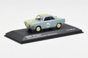 BMW 700 Sport #64 Hulbusch / Stausberg 12 Hours of Nurburgring 1961 Minichamps 1:43 400612364 Metall – Bild 2 von 4
