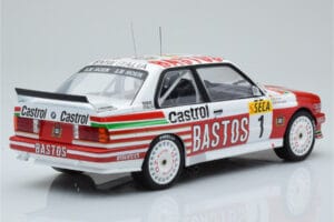 BMW M3 E30 Bastos #1 R. Ravaglia / E. Pirro / E. Van de Poele 24 Hours of Spa 1991 IXO 1:18 18RMC081A Metall – Bild 2 von 6