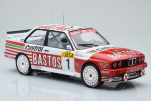 BMW M3 E30 Bastos #1 R. Ravaglia / E. Pirro / E. Van de Poele 24 Hours of Spa 1991 IXO 1:18 18RMC081A Metall – Bild 4 von 6