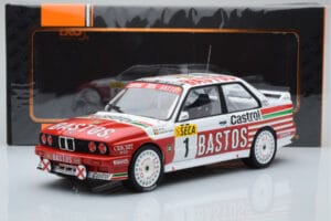 BMW M3 E30 Bastos #1 R. Ravaglia / E. Pirro / E. Van de Poele 24 Hours of Spa 1991 IXO 1:18 18RMC081A Metall – Bild 6 von 6