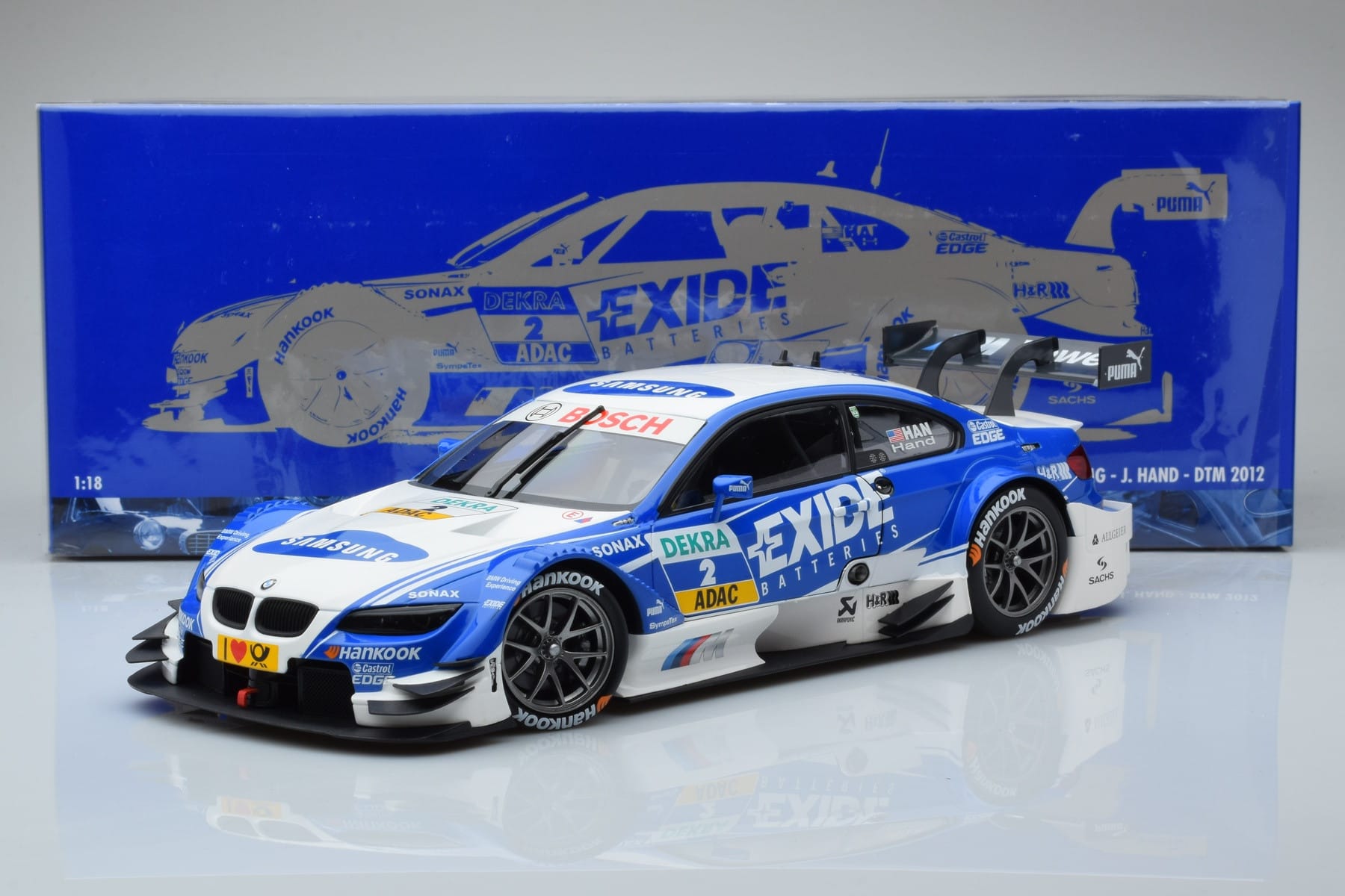 BMW M3 #2 BMW Team RMG A.J. Hand DTM 2012 Minichamps 1:18 100122202 Metall – Bild 8 von 8