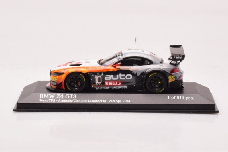BMW Z4 GT3 #10 C. Pla Team TDS Racing 24 Hours of Spa 2014 Minichamps 1:43