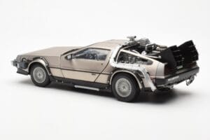 DeLorean DMC-12 Time Machine Back to the Future Silber Sun Star 1:18 2711 Metall – Bild 4 von 8