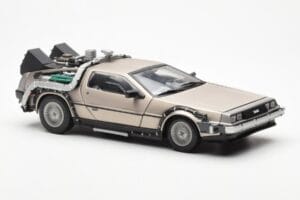 DeLorean DMC-12 Time Machine Back to the Future Silber Sun Star 1:18 2711 Metall – Bild 6 von 8
