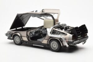 DeLorean DMC-12 Time Machine Back to the Future Silber Sun Star 1:18 2711 Metall – Bild 7 von 8