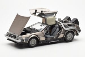DeLorean DMC-12 Time Machine Back to the Future Silber Sun Star 1:18 2711 Metall – Bild 8 von 8