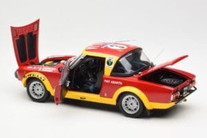 Fiat 124 Abarth #3 Barbasio / Sodano East African Safari Rally 1974 Sun Star 1:18 4952 Metall – Bild 5 von 8