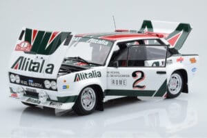 Fiat 131 Abarth Alitalia #2 W. Röhrl / C. Geistdörfer Rally Monte Carlo 1978 Kyosho 1:18 08376G Metall – Bild 2 von 10