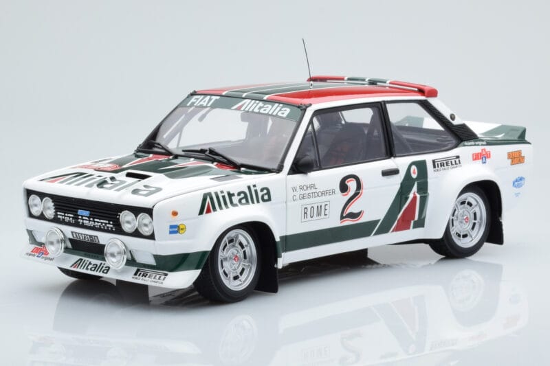 Fiat 131 Abarth Alitalia #2 W. Röhrl / C. Geistdörfer Rally Monte Carlo 1978 Kyosho 1:18