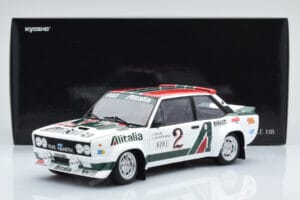 Fiat 131 Abarth Alitalia #2 W. Röhrl / C. Geistdörfer Rally Monte Carlo 1978 Kyosho 1:18 08376G Metall – Bild 10 von 10