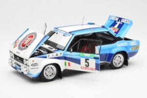 Fiat 131 Abarth #5 Team Fiat Works Rally Portugal 1980 Kyosho 1:18 08376A Metall – Bild 2 von 8