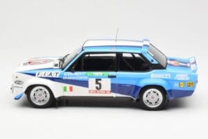 Fiat 131 Abarth #5 Team Fiat Works Rally Portugal 1980 Kyosho 1:18 08376A Metall – Bild 4 von 8