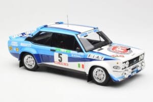 Fiat 131 Abarth #5 Team Fiat Works Rally Portugal 1980 Kyosho 1:18 08376A Metall – Bild 6 von 8