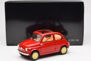 Fiat Nuova 500 Coral Rot Kyosho 1:18 08966R Metall – Bild 8 von 8