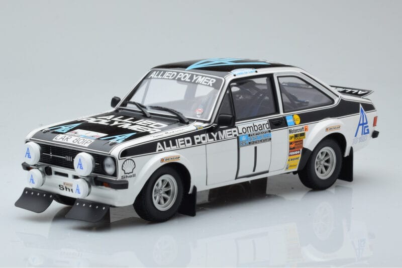 Ford Escort RS 1800 Allied Polymer #1 T. Makinen / H. Liddon Winner RAC Rally 1975 Minichamps 1:18