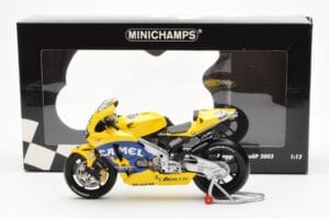 Honda RC211V Pramac Pons #3 M. Biaggi MotoGP 2003 Minichamps 1:12 122037103 Metall – Bild 4 von 4
