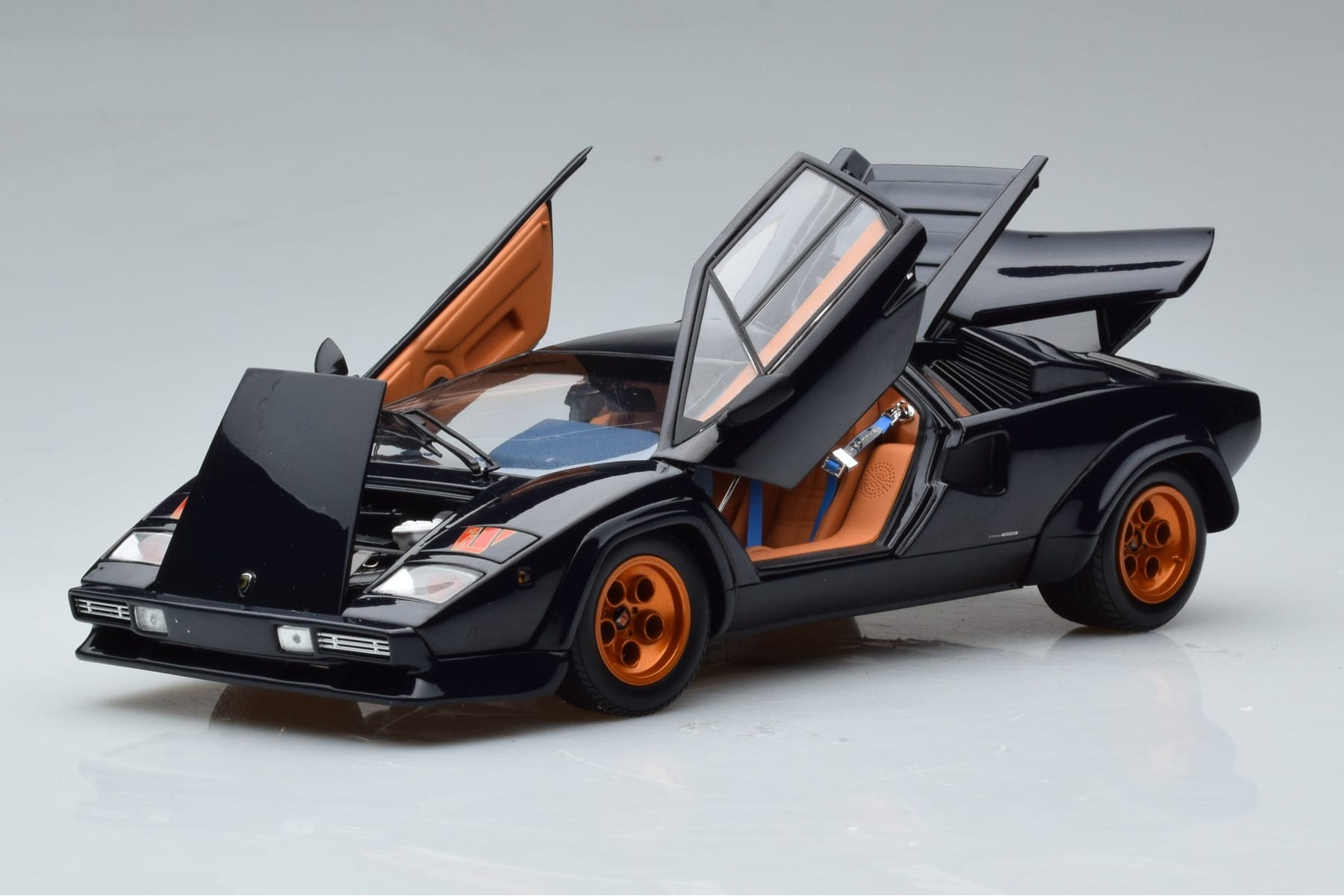 Lamborghini Countach LP500S Walter Wolf Dunkelblau Kyosho 1:18 08320D Metall – Bild 2 von 11