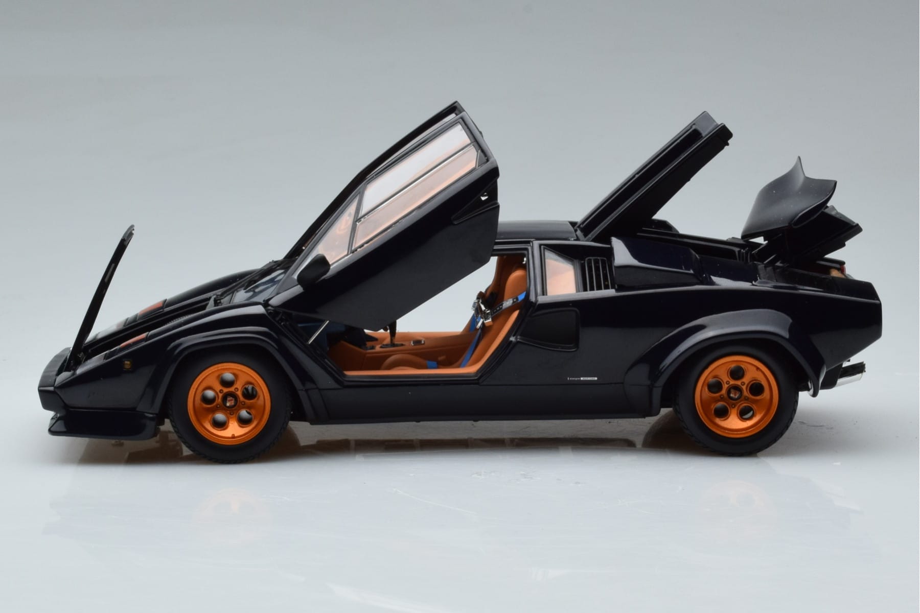 Lamborghini Countach LP500S Walter Wolf Dunkelblau Kyosho 1:18 08320D Metall – Bild 4 von 11