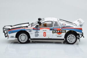 Lancia 037 Martini #8 A. Bettega / M. Perissinot Safari Rally 1985 Kyosho 1:18 08306J Metall – Bild 5 von 8