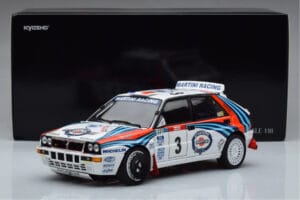 Lancia Delta HF Integrale Evoluzione #3 D. Auriol / B. Occelli Tour de Corse 1992 Kyosho 1:18 08348H Metall – Bild 9 von 9