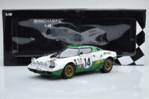 Lancia Stratos Alitalia #14 S. Munari / M. Mannucci Winners Rally Monte Carlo 1975 Minichamps 1:18 155751714 Metall – Bild 6 von 6