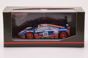 McLaren F1 GTR #33 Gulf Racing R. Bellm / M. Weaver / J-J. Lehto 24 Hours of Le Mans 1996 Minichamps 1:43 530164333 Metall – Bild 4 von 4