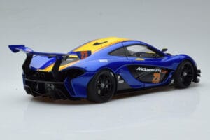 McLaren P1 GTR Blau Mit Gelben Streifen AUTOart 1:18 81542 Komposit – Bild 3 von 7