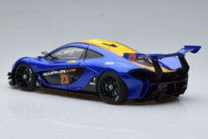 McLaren P1 GTR Blau Mit Gelben Streifen AUTOart 1:18 81542 Komposit – Bild 6 von 7