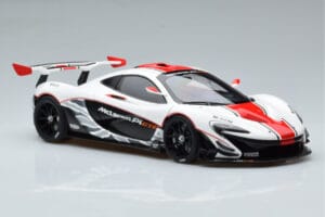 McLaren P1 GTR Hochglanz Weiß Mit Roten Streifen AUTOart 1:18 81541 Komposit – Bild 5 von 7