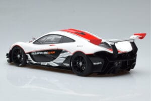 McLaren P1 GTR Hochglanz Weiß Mit Roten Streifen AUTOart 1:18 81541 Komposit – Bild 6 von 7