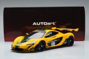 McLaren P1 GTR Gelb Mit Grünen Streifen AUTOart 1:18 81544 Komposit – Bild 7 von 7