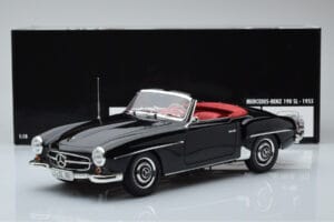 Mercedes 190 SL W121 Cabriolet Schwarz Minichamps 1:18 100037030 Metall – Bild 8 von 8