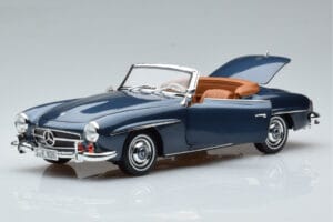 Mercedes 190 SL W121 Roadster Blau Norev 1:18 B66040625 Metall – Bild 2 von 8