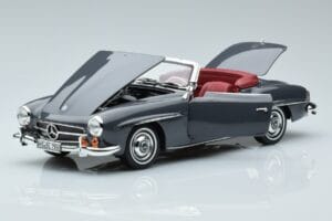 Mercedes 190 SL W121 Roadster Grau Norev 1:18 183402 Metall – Bild 2 von 8